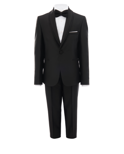 Black Glitter Trim Suit