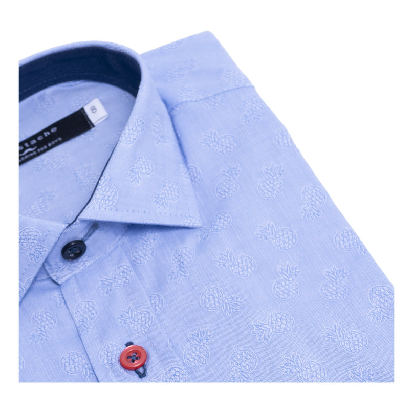 Blue Pineapple Dress Shirt