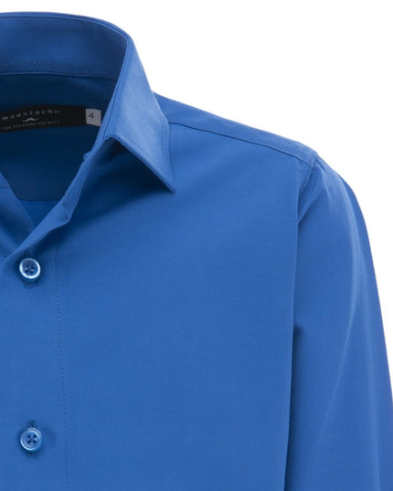 Blue Solid Dress Shirt