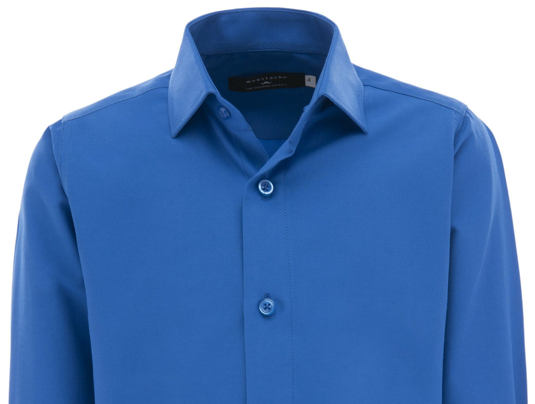 Blue Solid Dress Shirt