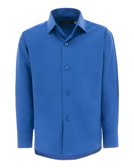 Blue Solid Dress Shirt