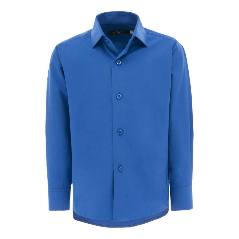 Blue Solid Dress Shirt