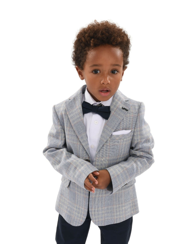 Navy Plaid Peak Lapel Suit