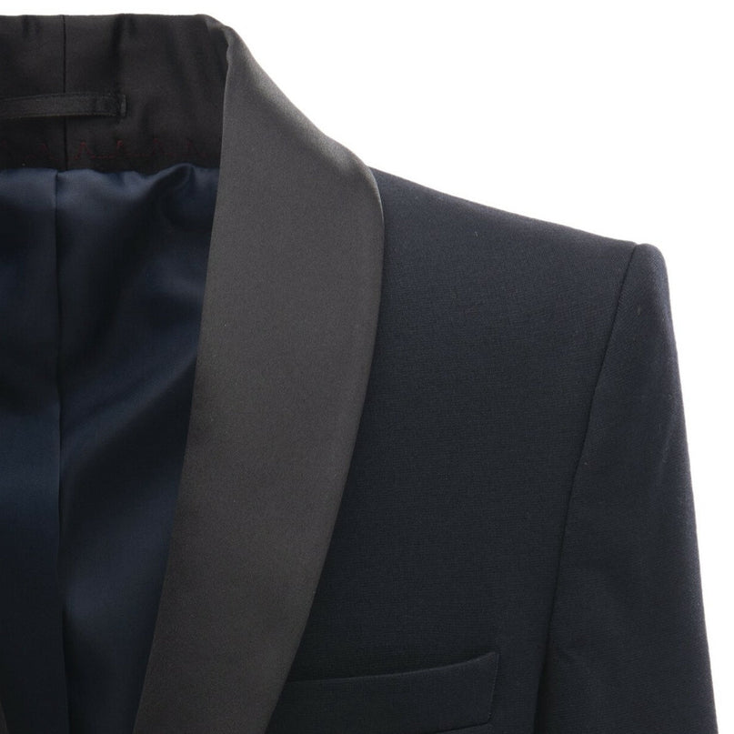 Navy Shawl Lapel Blazer