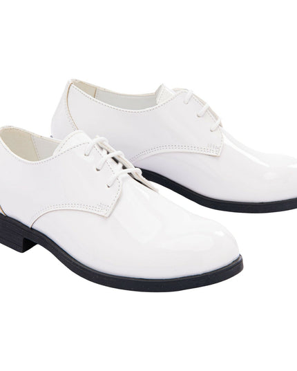 White Patent Lace Dress Shoes