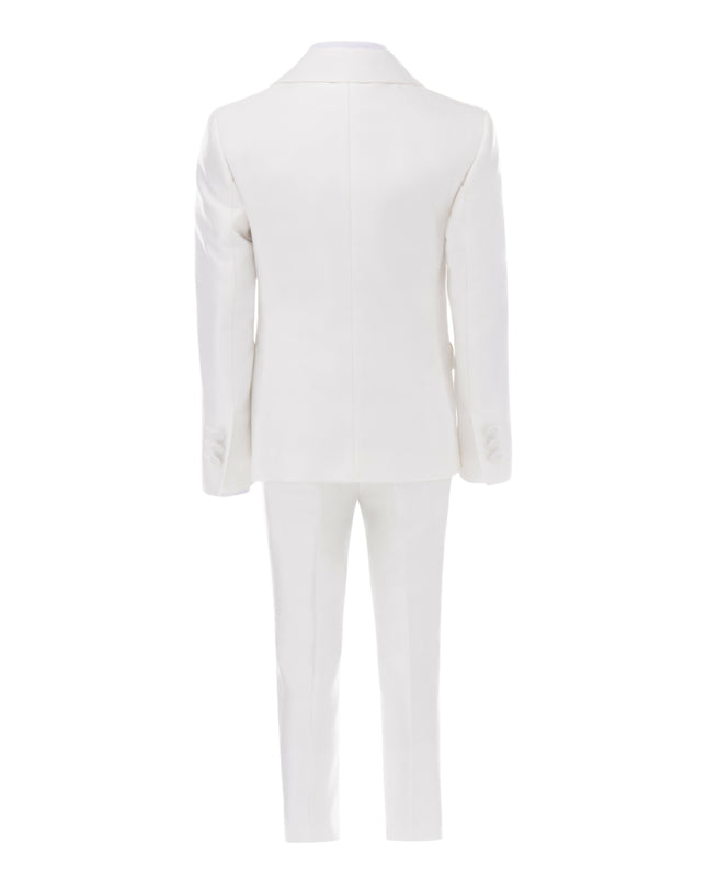 kids atelier moustache Cream 5pc Peak Lapel Tuxedo