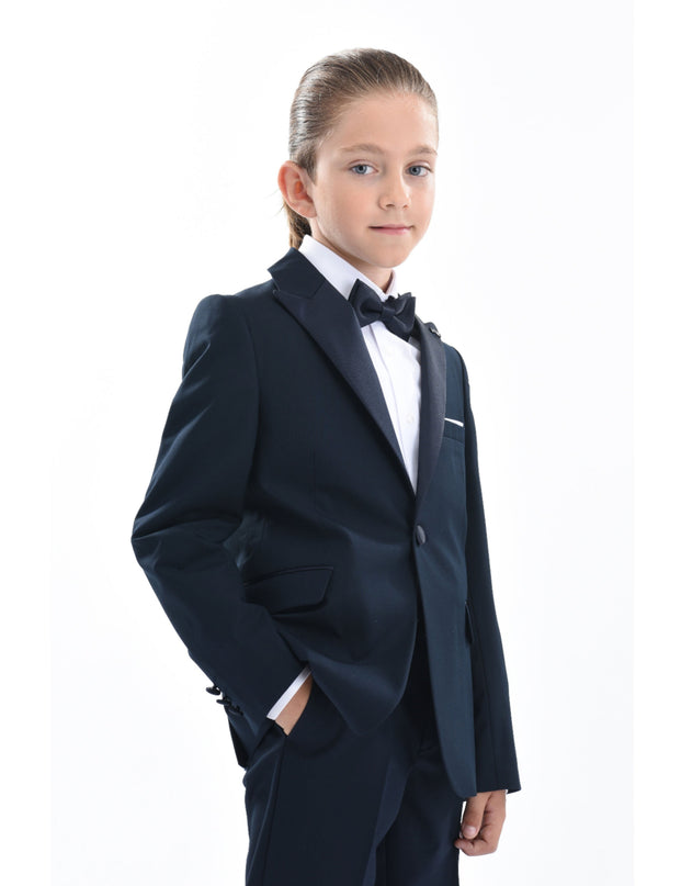 Navy Peak Lapel Suit