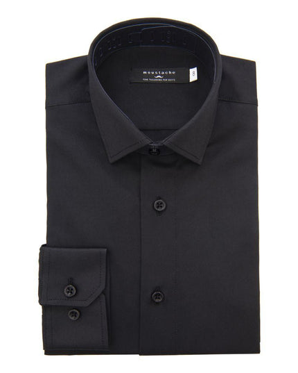 kid-atelier-moustache-kid-boy-baby-black-solid-dress-shirt-22m04-black