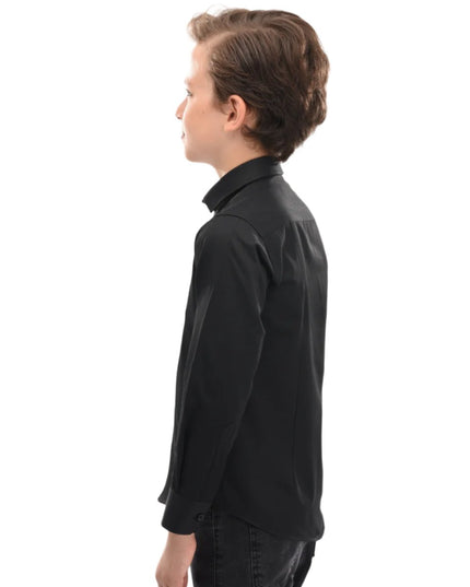 kid-atelier-moustache-kid-boy-baby-black-solid-dress-shirt-22m04-black