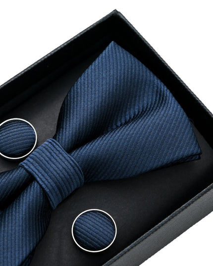 moustache-Navy-Blue-Textured-bowtie-set-ma42005