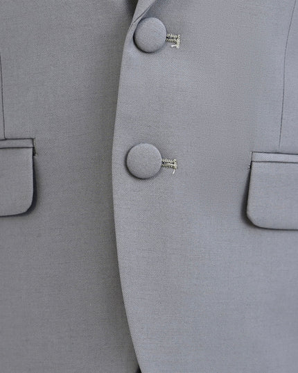 Light Gray Peak Lapel Tuxedo Set