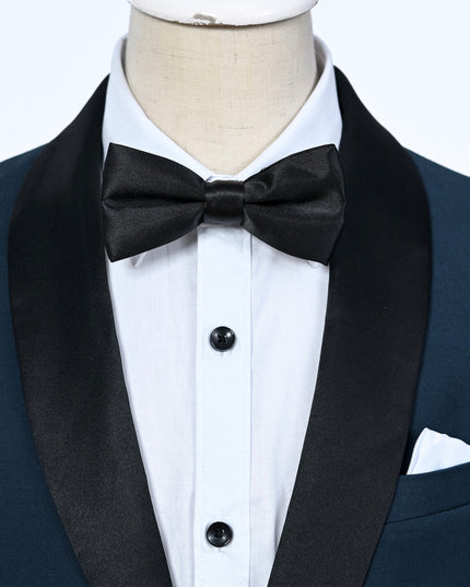 Navy Moustache Shawl Lapel Tuxedo Set