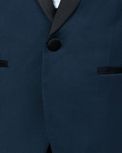 kids atelier moustache Navy Moustache Shawl Lapel Tuxedo Set