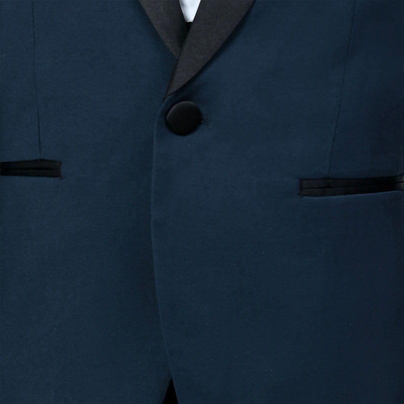 kids atelier moustache Navy Moustache Shawl Lapel Tuxedo Set