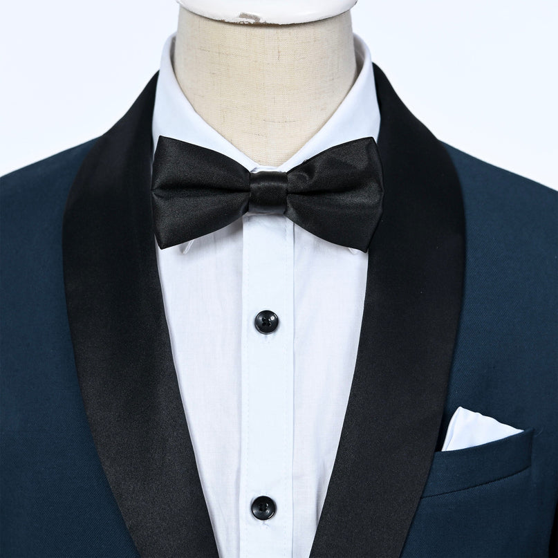 kids atelier moustache Navy Moustache Shawl Lapel Tuxedo Set