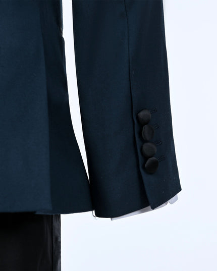 kids atelier moustache Navy Moustache Shawl Lapel Tuxedo Set