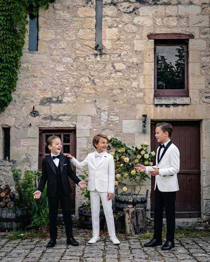 kidsatelier-moustache-White-Tuxedo-with-Black-Shawl-Lapel