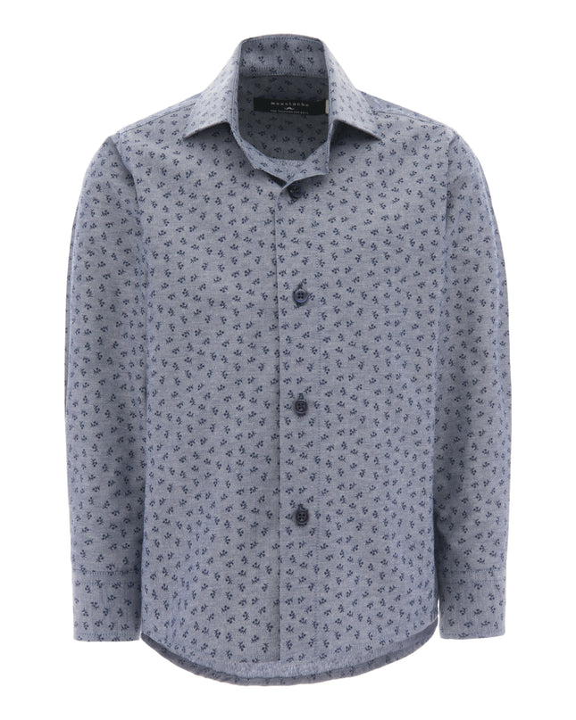 kids-atelier-moustache-kid-boy-baby-gray-dandelion-print-dress-shirt-22m09-gray