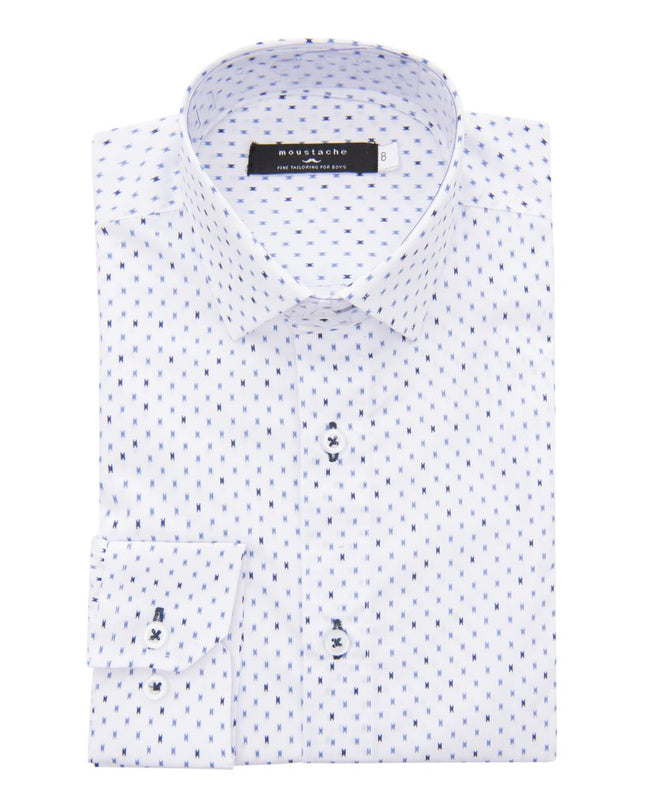 kids-atelier-moustache-kid-baby-boy-white-ticket-print-dress-shirt-22m12-white