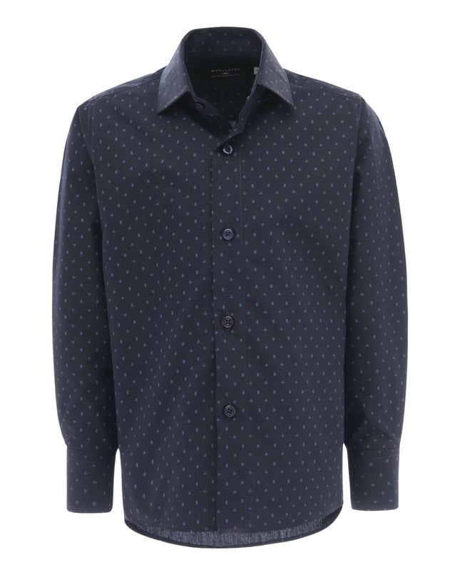 kids-atelier-moustache-kid-baby-boy-navy-fleur-de-lis-print-dress-shirt-22m14-navy