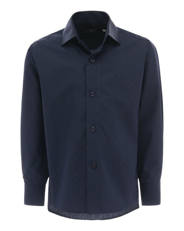 kids-atelier-moustache-kid-baby-boy-navy-dotted-print-dress-shirt-22m15-navy