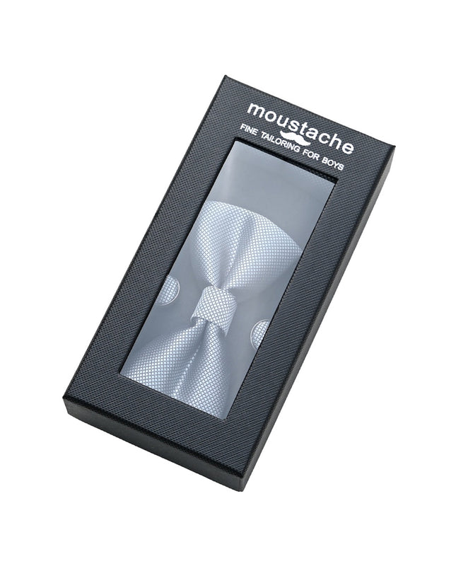 Silver Crosshatch Bowtie set