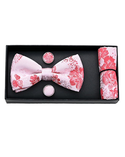 moustache-kids-pink-red-floral-bowtie-cufflinks-square-set-ma42012