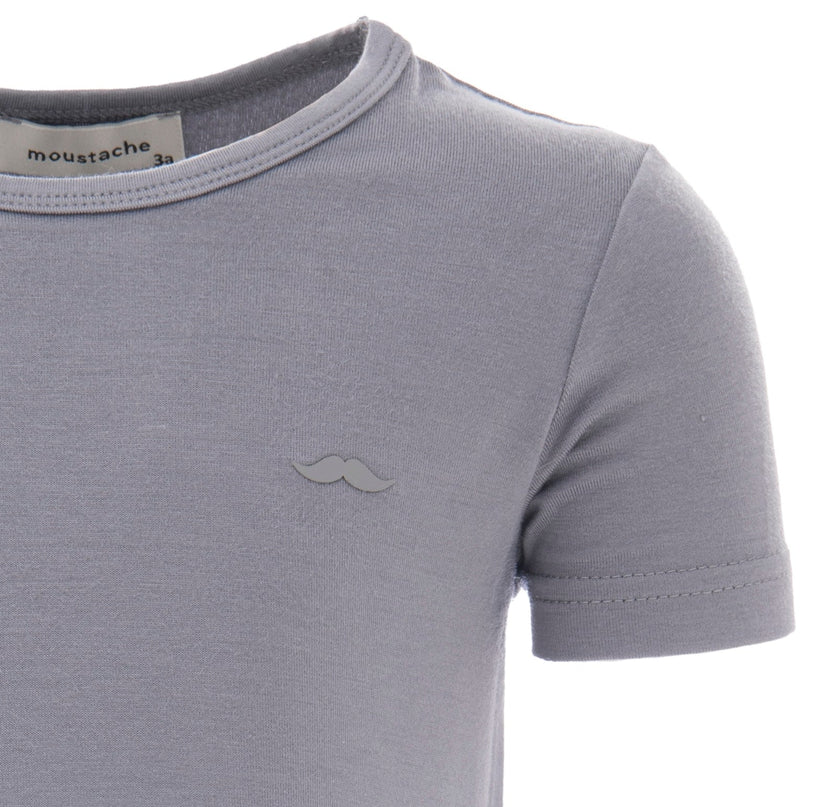 Solid Gray Cotton T-Shirt