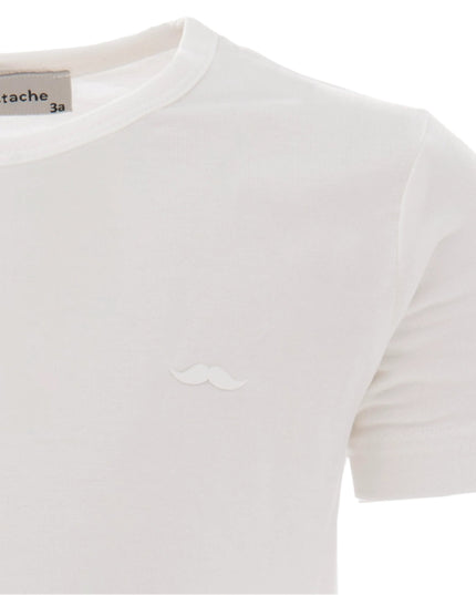 Off White Solid Cotton T-Shirt