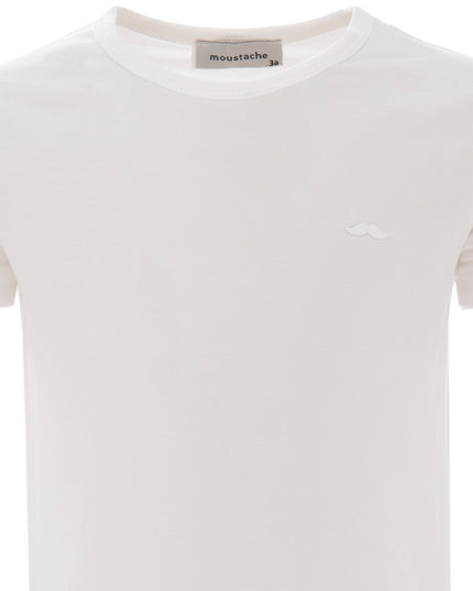 Off White Solid Cotton T-Shirt