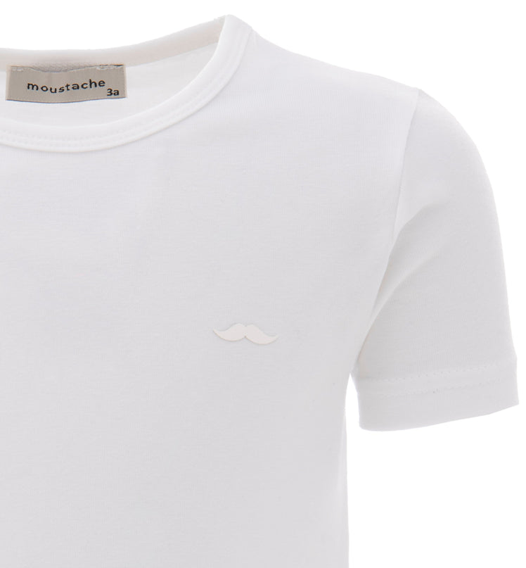 White Solid Cotton T-Shirt