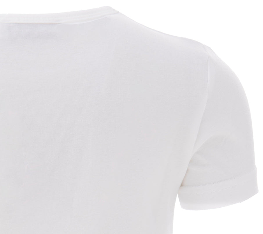 White Solid Cotton T-Shirt