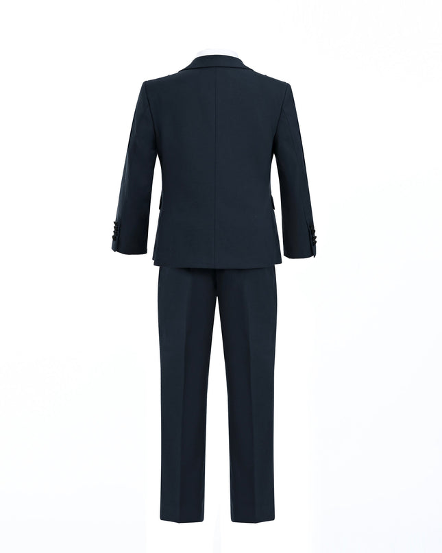 Navy Shawl Lapel Wool Suit