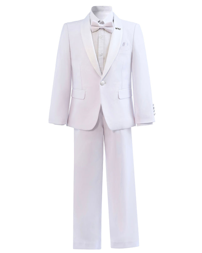 White Shawl Lapel Wool Suit