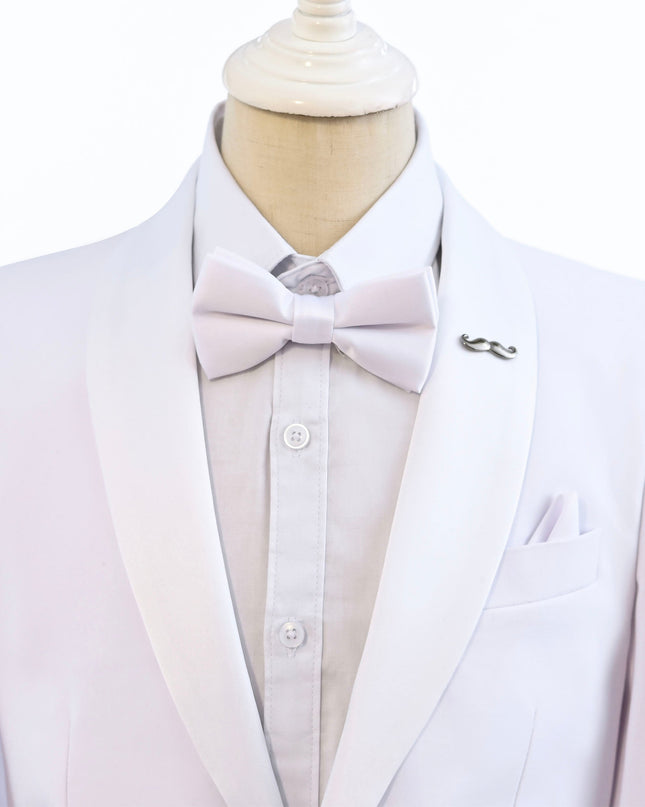 White Shawl Lapel Wool Suit