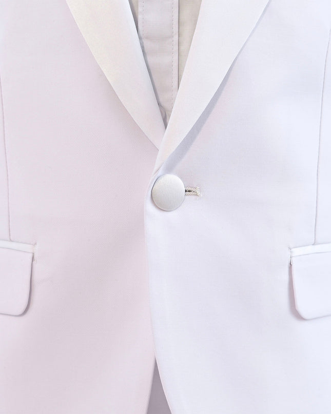 White Shawl Lapel Wool Suit