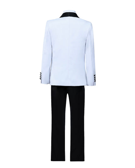 White Moustache Shawl Lapel Tuxedo Set