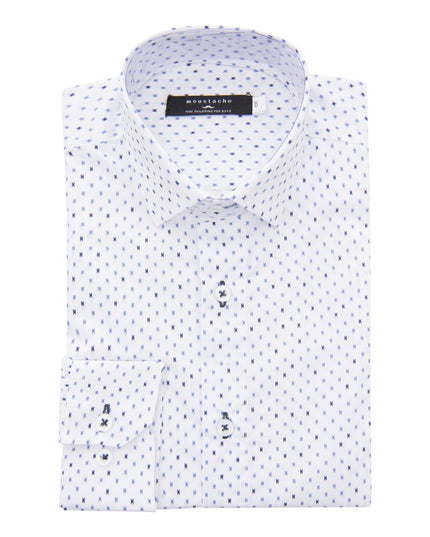 kids-atelier-moustache-kid-baby-boy-white-ticket-print-dress-shirt-22m12-white