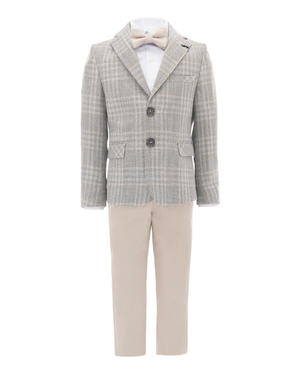 kids-atelier-moustache-kid-boy-baby-beige-plaid-peak-lapel-suit-22m22-beige