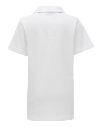 kids atelier moustache White Solid Logo Polo
