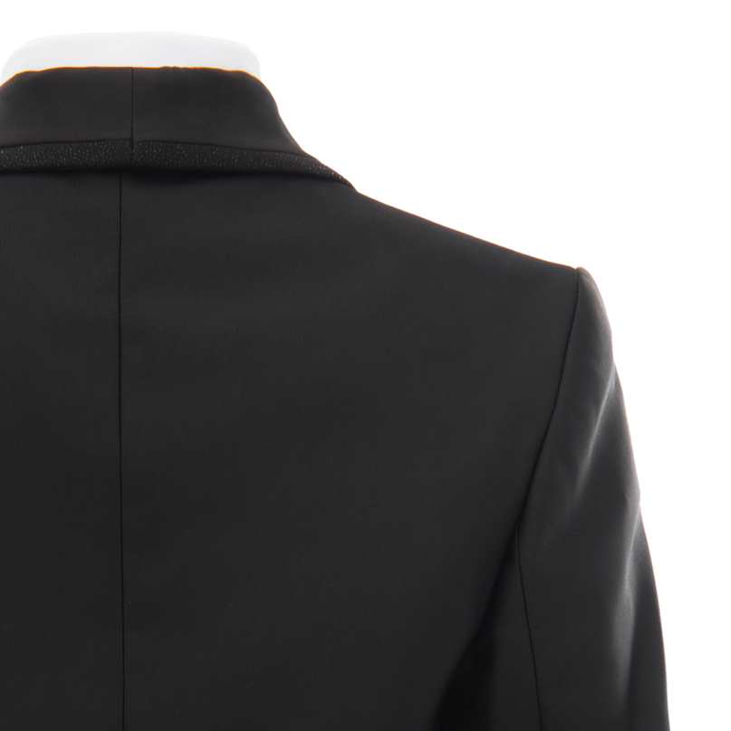 kids atelier moustache Black Glitter Trim Suit