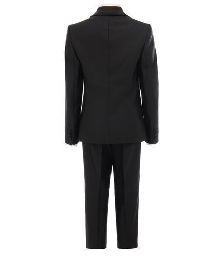 kids atelier moustache Black Glitter Trim Suit