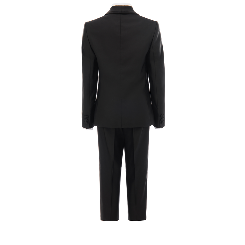 kids atelier moustache Black Glitter Trim Suit