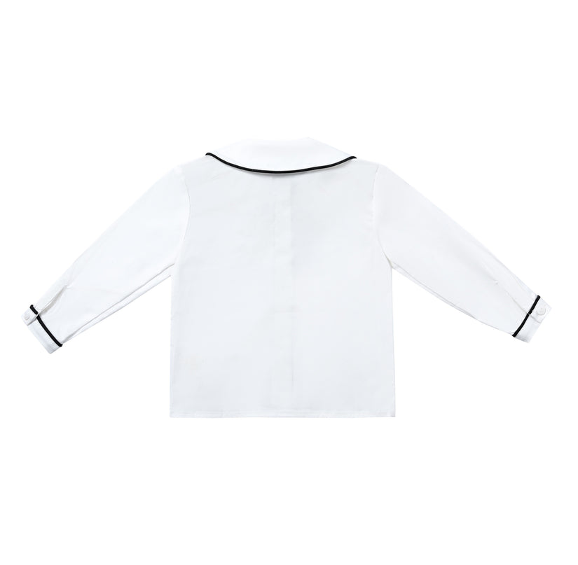 kids atelier moustache Black & White Shorts Set