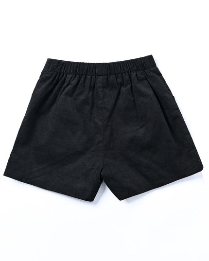 kids atelier moustache Black & White Shorts Set