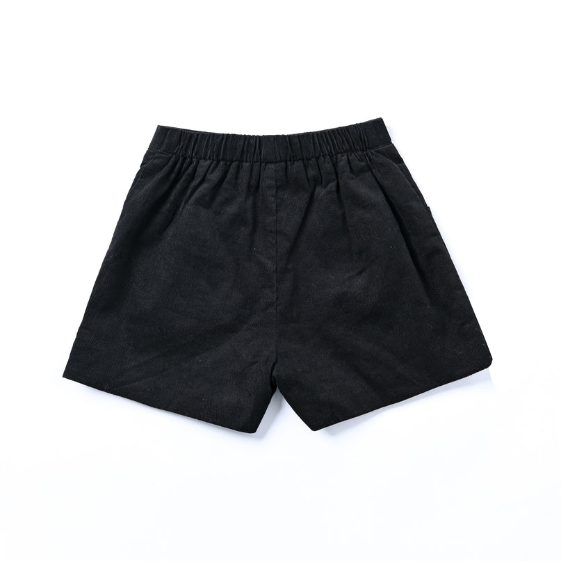 kids atelier moustache Black & White Shorts Set