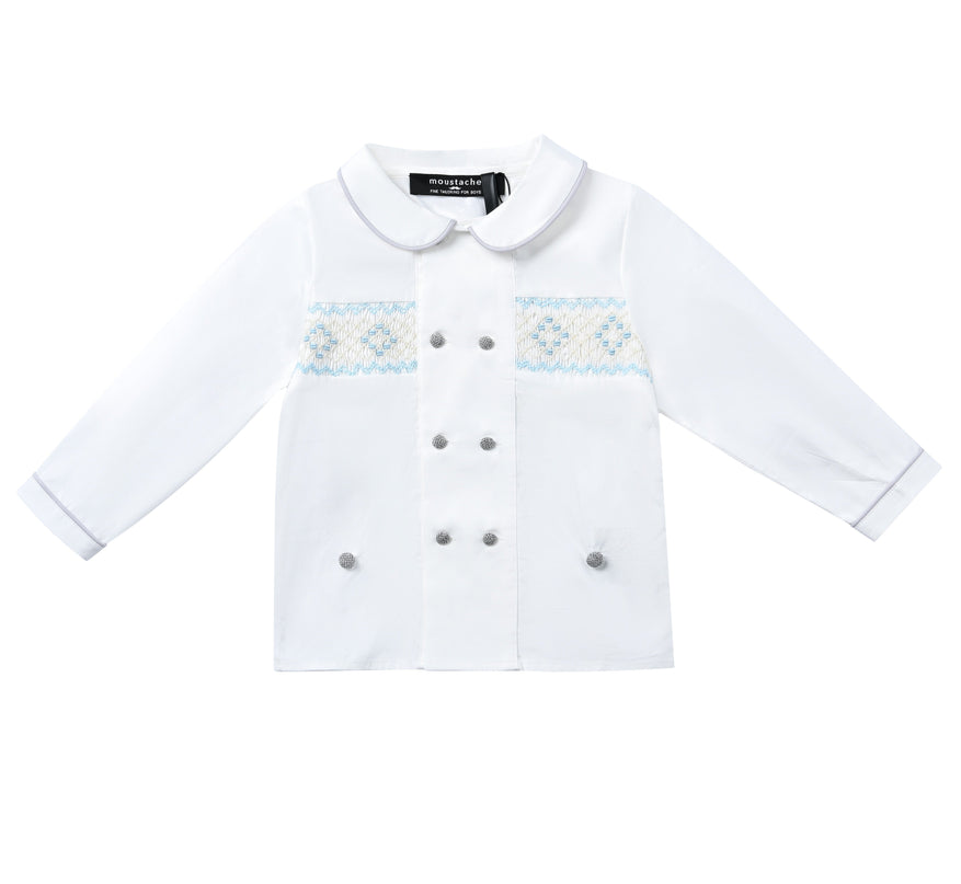 kids atelier moustache White & Grey Classic Baby Set