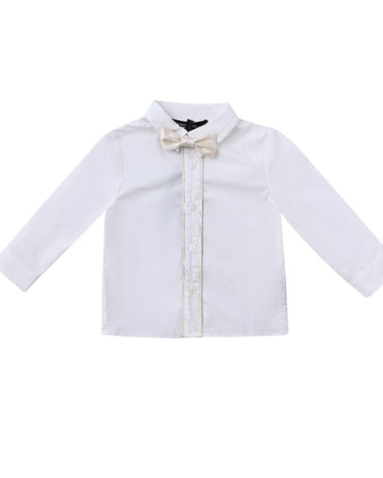kids atelier moustache Cream Satin Formal Set