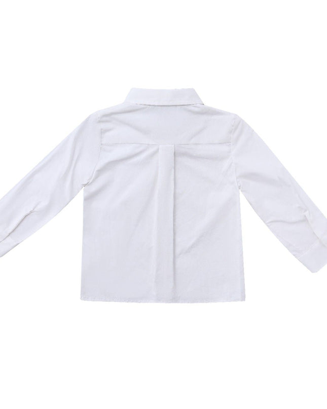 kids atelier moustache Cream Satin Formal Set