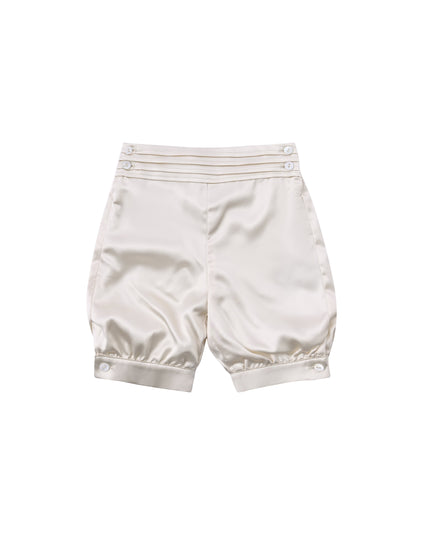 kids atelier moustache Cream Satin Formal Set